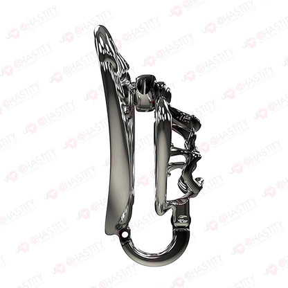 Dark Magic Chastity Cage with Gemstone