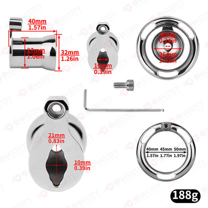 Deep Inverted Screw Lock Chastity Cage
