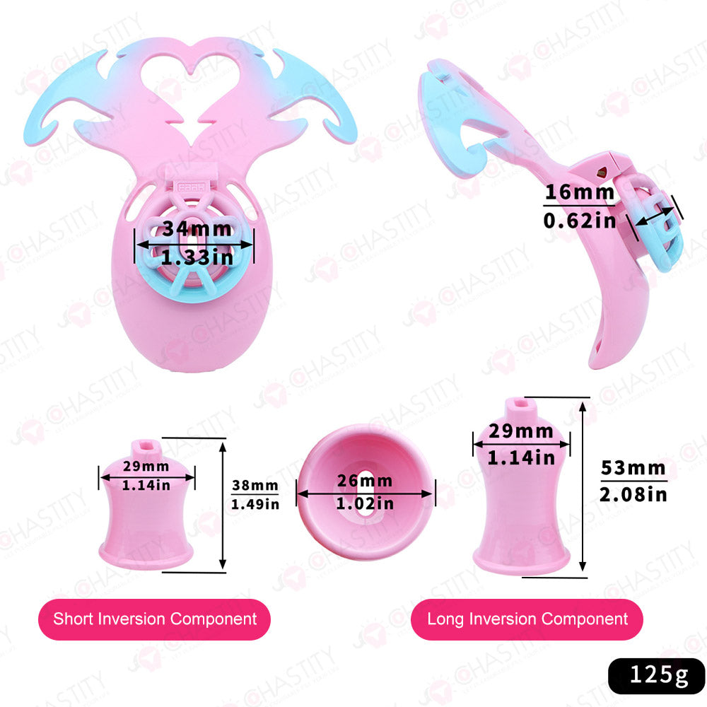 Demon's Wings Grace Chastity Cage (Removable Inverted Component)