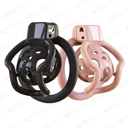 Double Bar Chastity Cage with Detachable Silicone Studs
