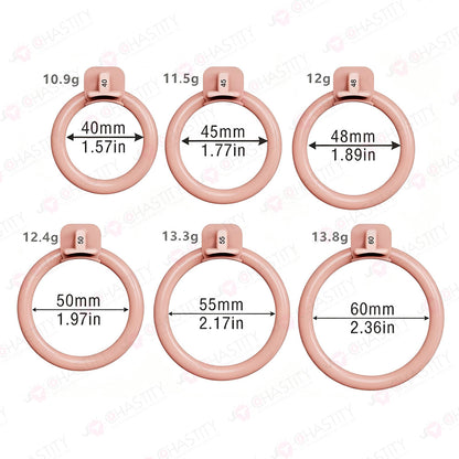 Double Bar Chastity Cage with Detachable Silicone Studs