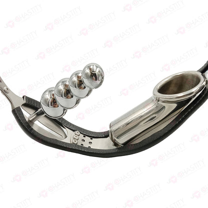 Dual-Button Lock Male Stainless Steel Chastity Belt