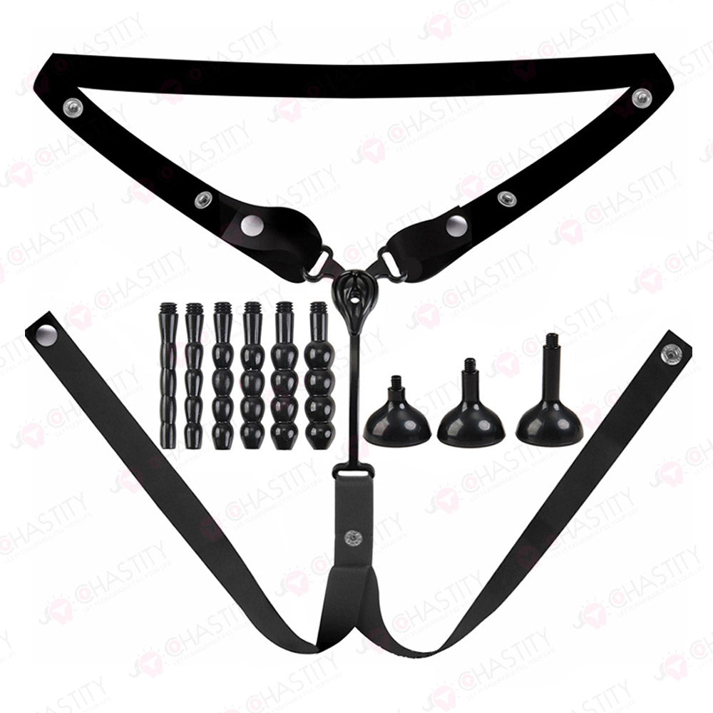 Feminization Chastity Device With Urethral Insert