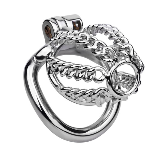 Fixed Steel Link Chastity Cage