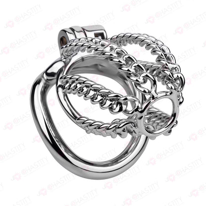 Fixed Steel Link Chastity Cage