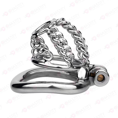 Fixed Steel Link Chastity Cage