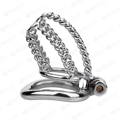 Fixed Steel Link Chastity Cage
