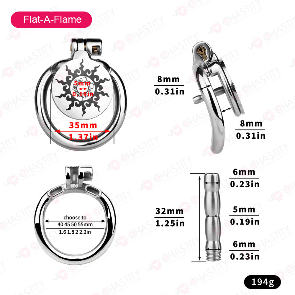 Flat Chastity Tattoo Cage