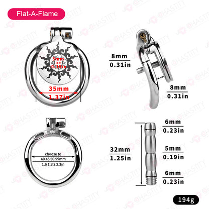 Flat Chastity Tattoo Cage