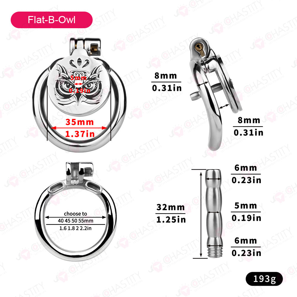 Flat Chastity Tattoo Cage