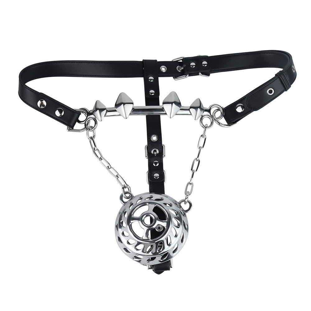 Flat Male Chastity Metal Chain Underwear