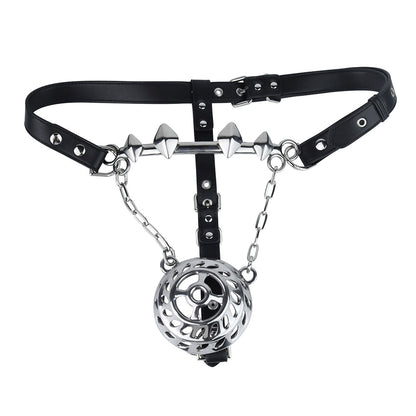 Flat Male Chastity Metal Chain Underwear