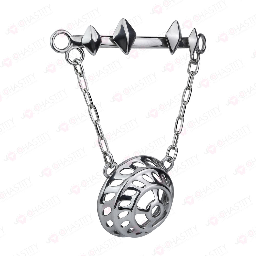 Flat Male Chastity Metal Chain Underwear