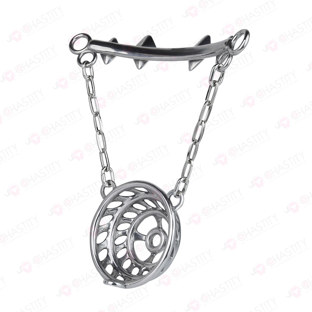 Flat Male Chastity Metal Chain Underwear