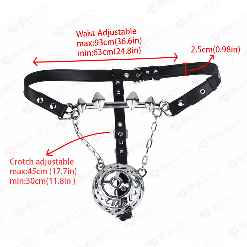 Flat Male Chastity Metal Chain Underwear