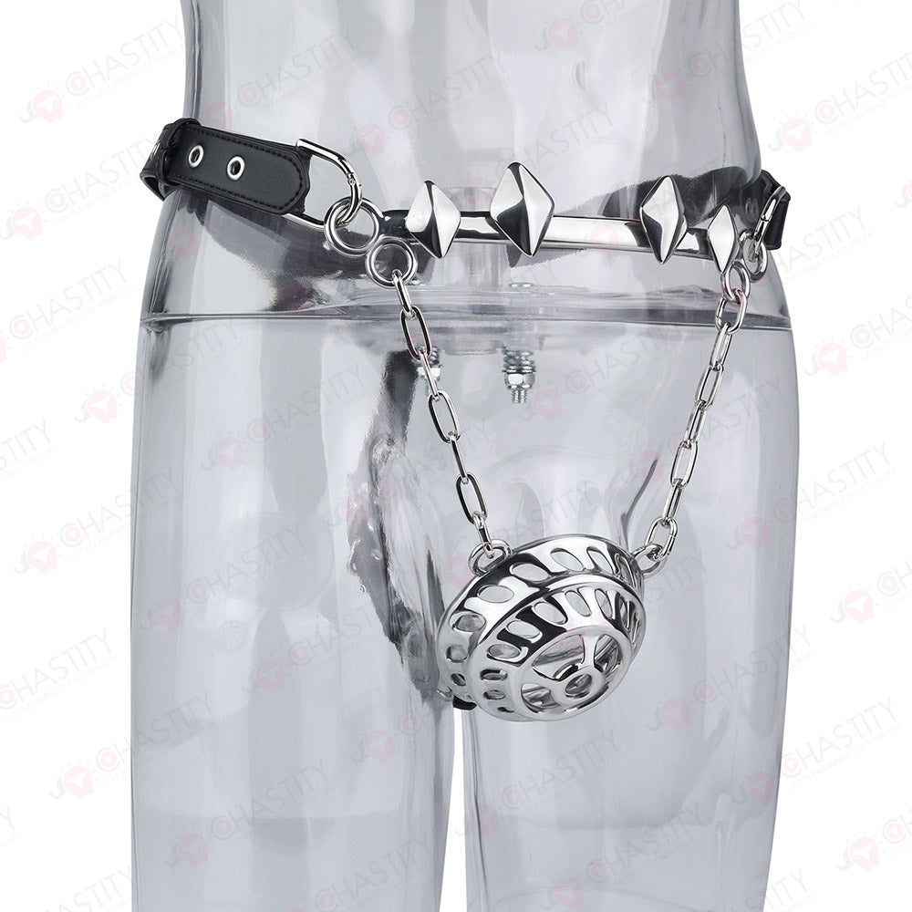 Flat Male Chastity Metal Chain Underwear