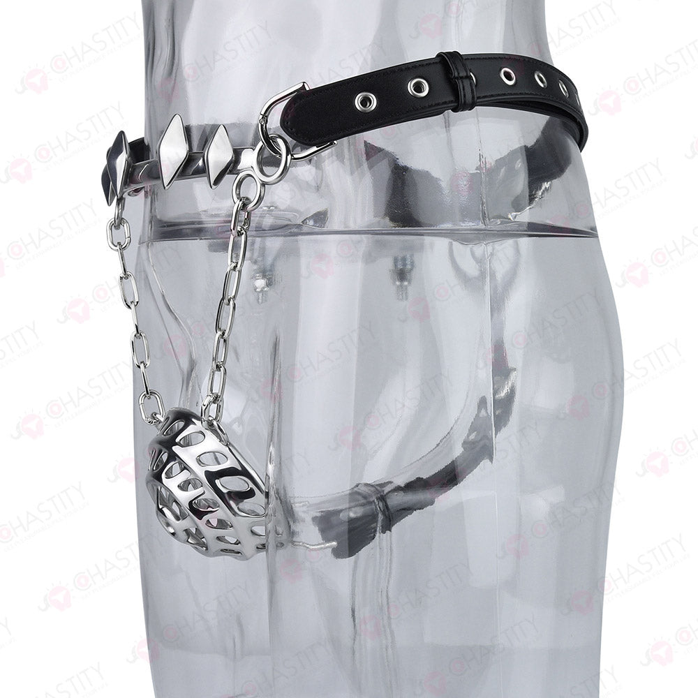 Flat Male Chastity Metal Chain Underwear
