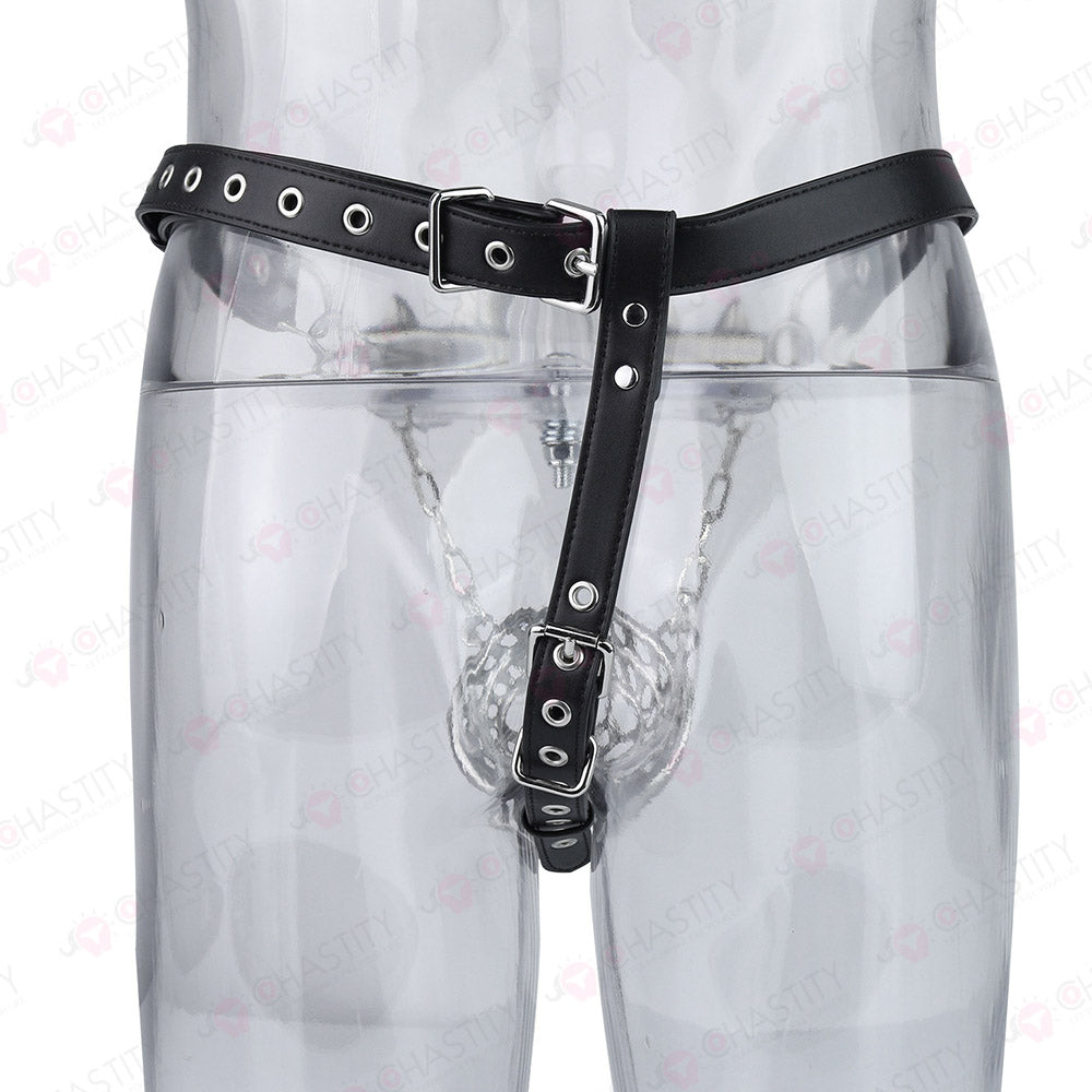 Flat Male Chastity Metal Chain Underwear