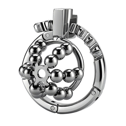 Flexible Chastity Cage (Rotatable Steel Beads & Adjustable Ring)