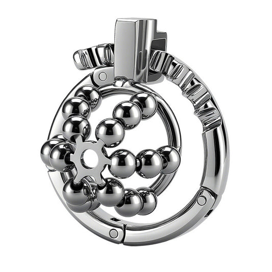 Flexible Chastity Cage (Rotatable Steel Beads & Adjustable Ring)