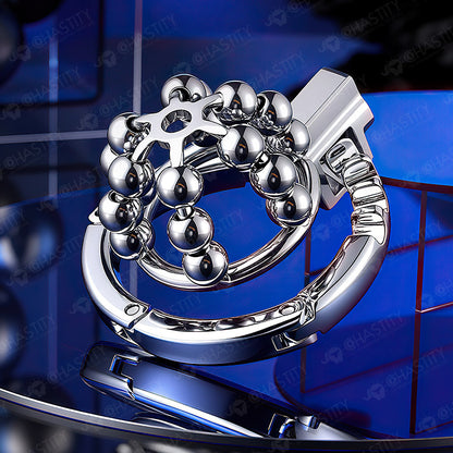 Flexible Chastity Cage (Rotatable Steel Beads & Adjustable Ring)
