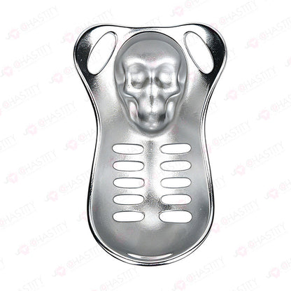 Horror Skull Metal Cover Chastity Cage