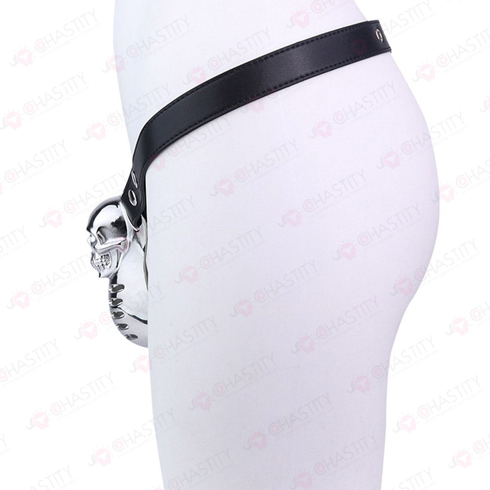 Horror Skull Metal Cover Chastity Cage