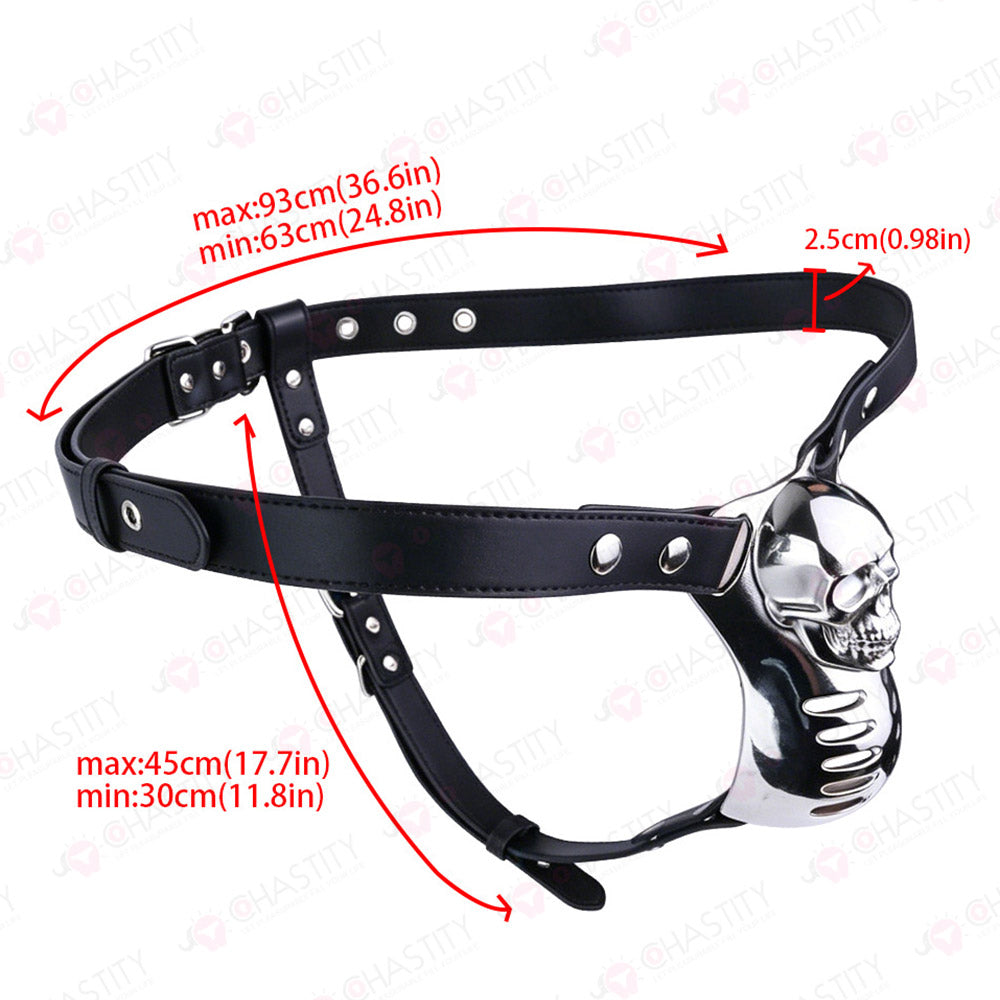 Horror Skull Metal Cover Chastity Cage