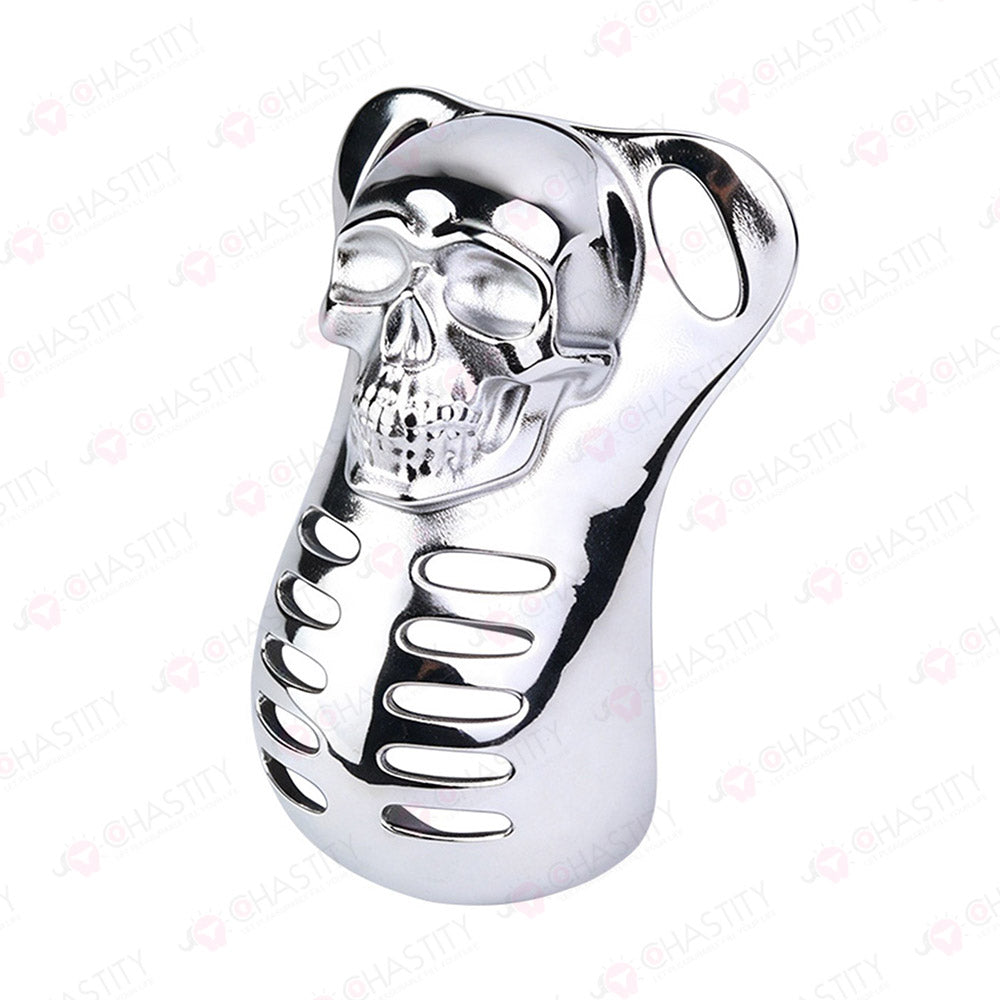 Horror Skull Metal Cover Chastity Cage
