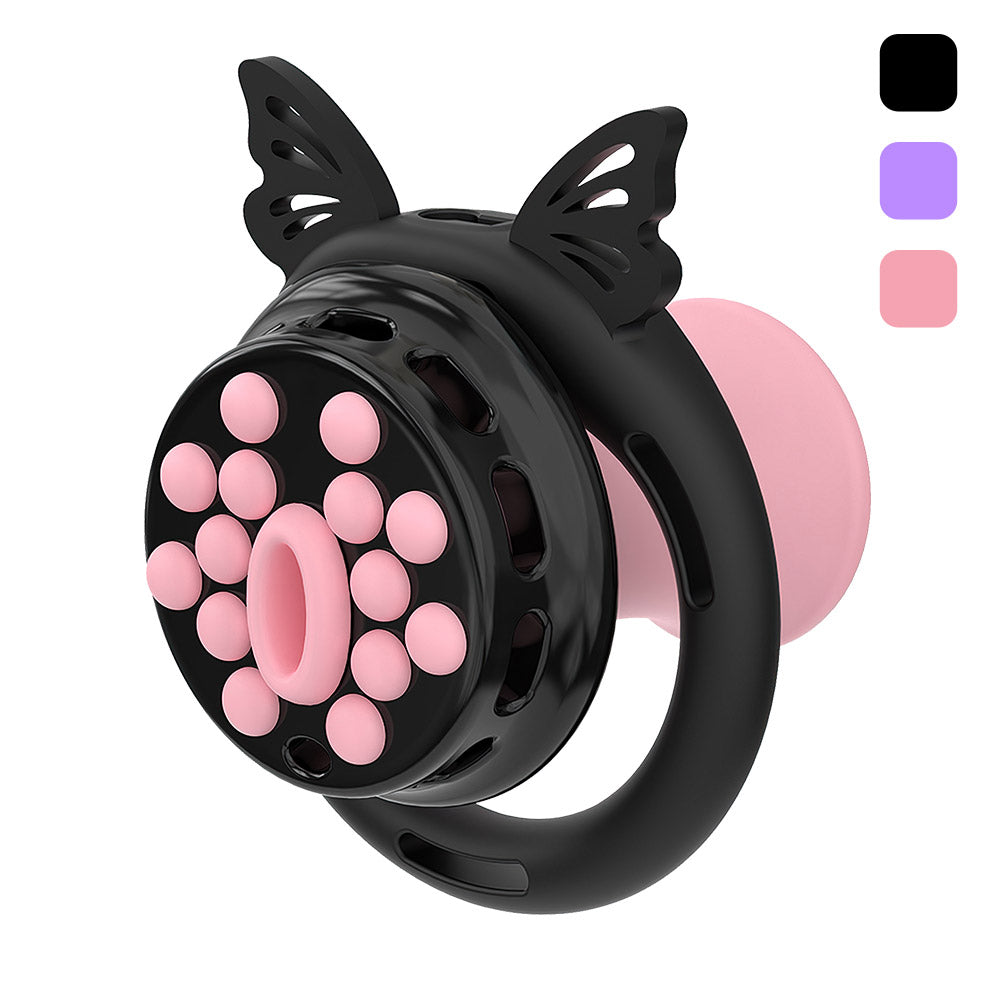 Installable Soft Nail Flat Chastity Cock Cage