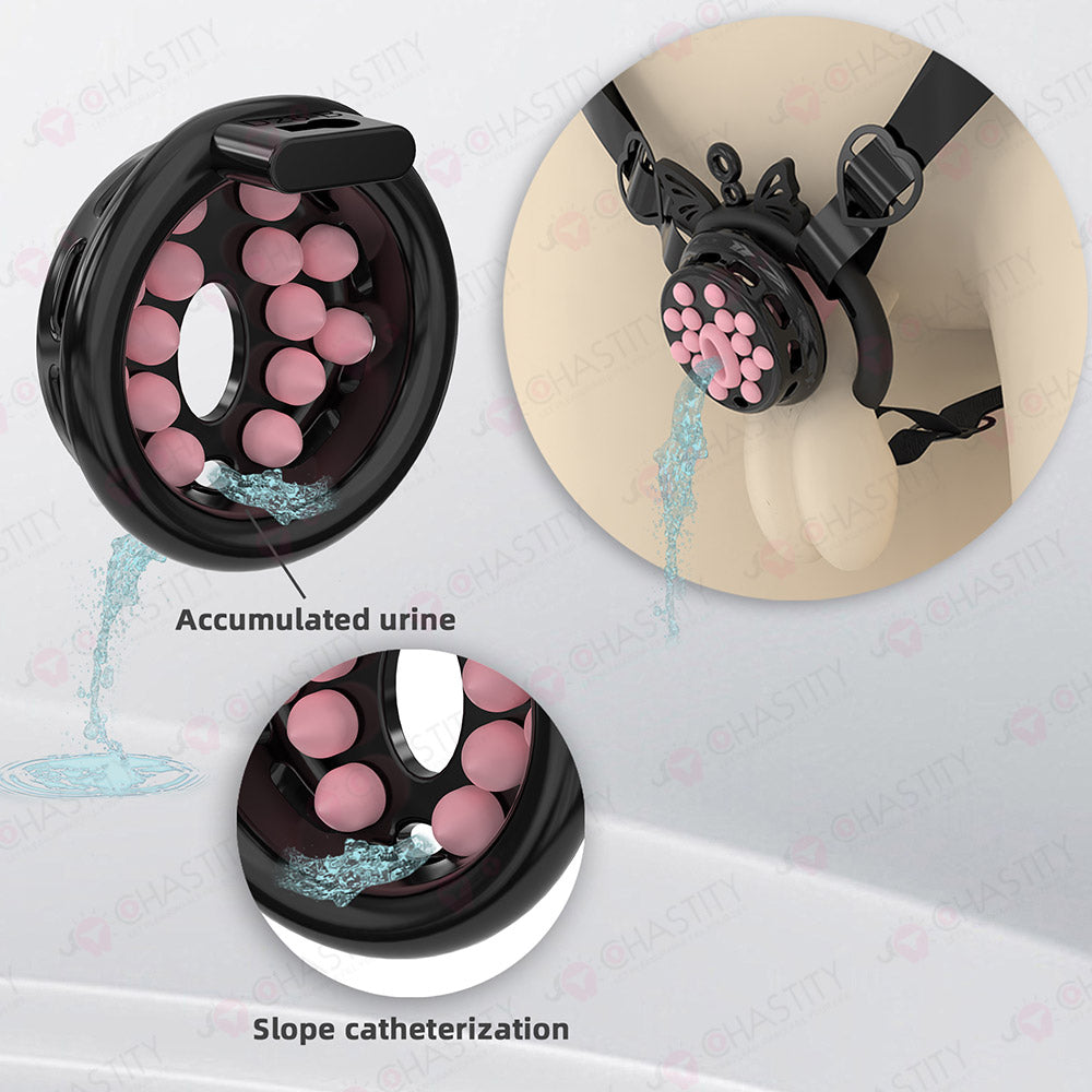 Installable Soft Nail Flat Chastity Cock Cage