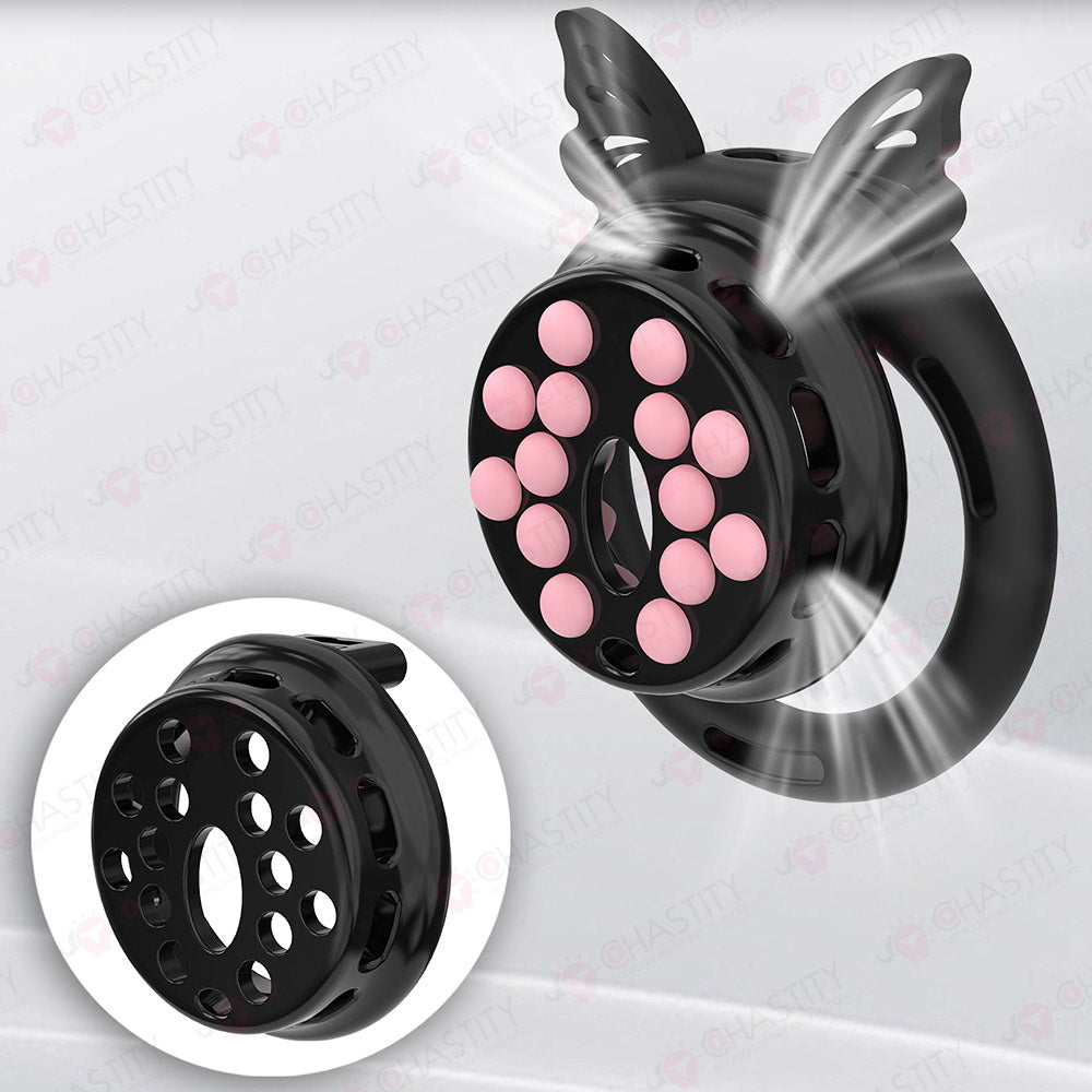 Installable Soft Nail Flat Chastity Cock Cage