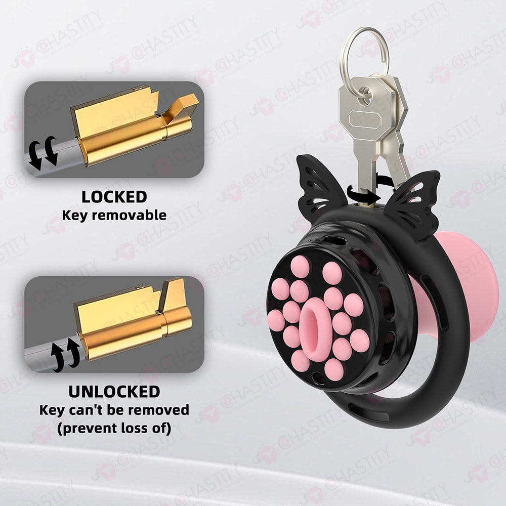 Installable Soft Nail Flat Chastity Cock Cage