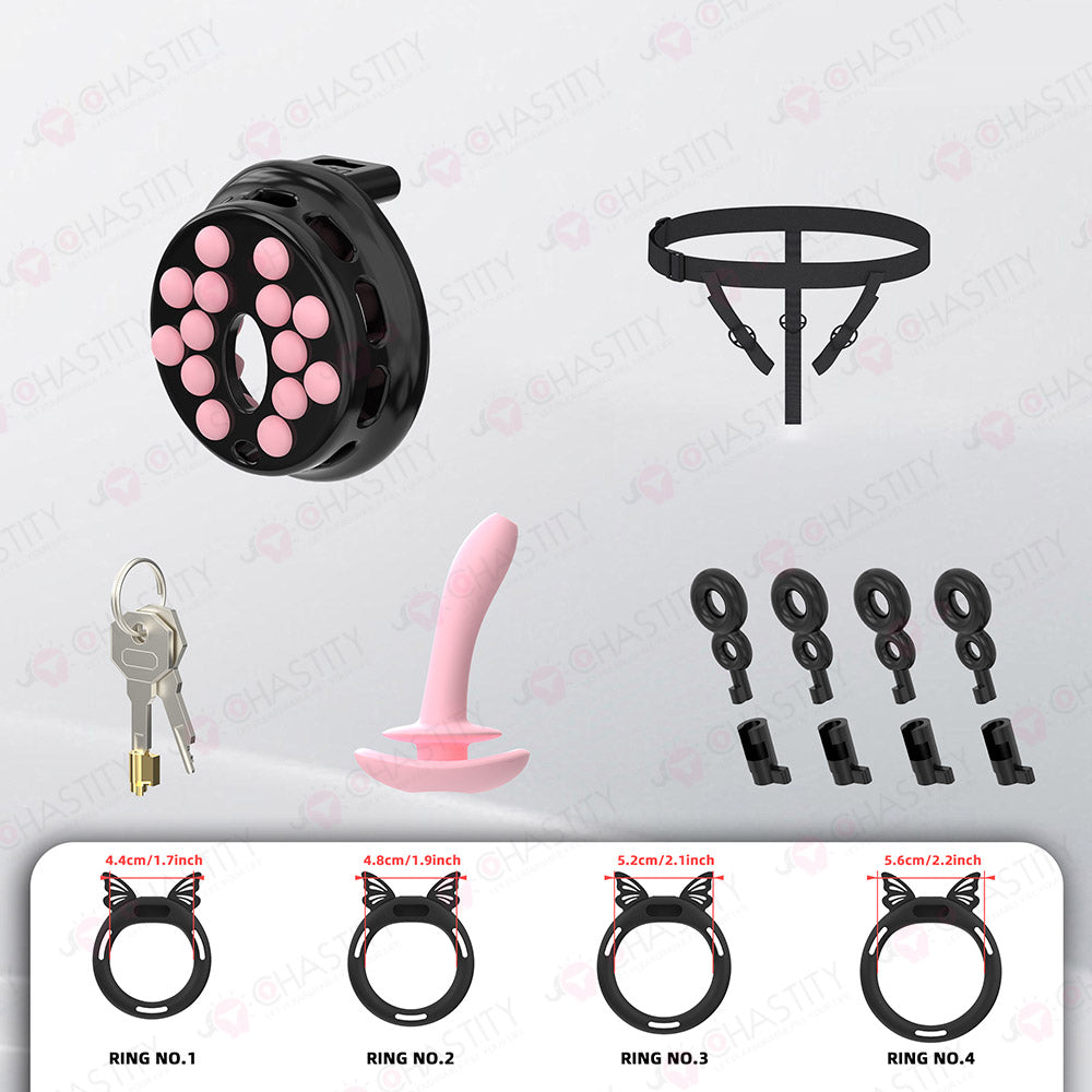 Installable Soft Nail Flat Chastity Cock Cage