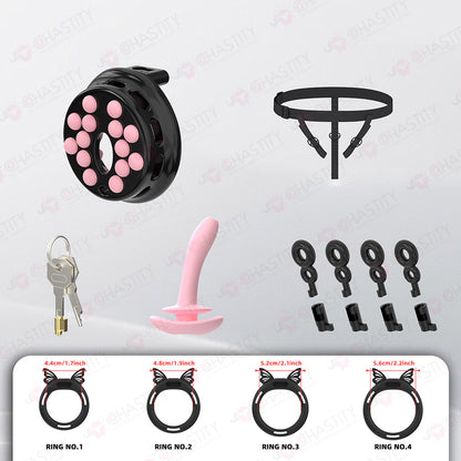 Installable Soft Nail Flat Chastity Cock Cage