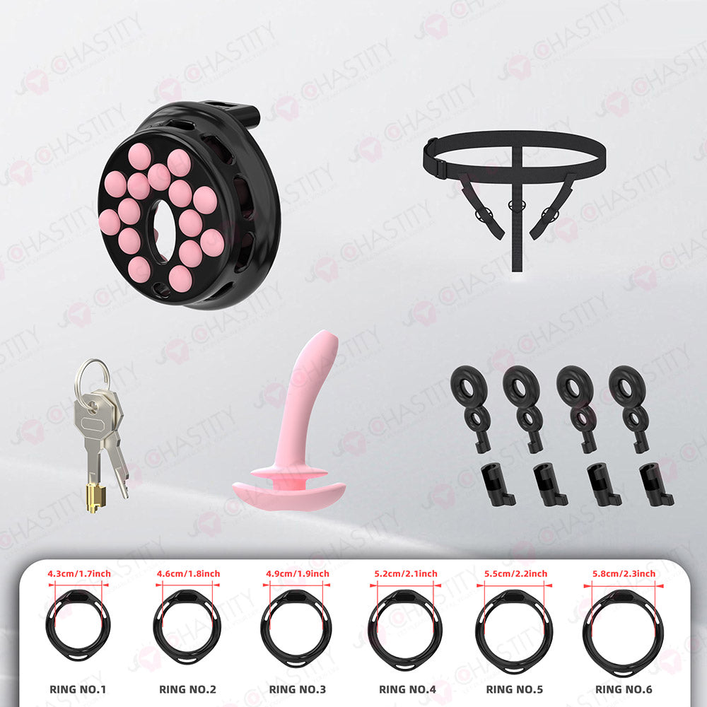 Installable Soft Nail Flat Chastity Cock Cage