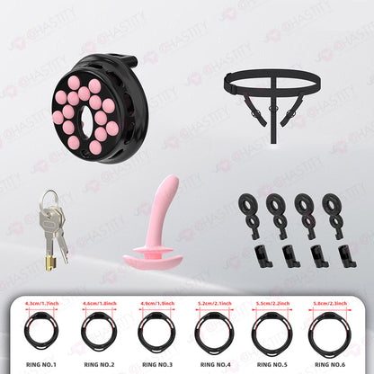 Installable Soft Nail Flat Chastity Cock Cage