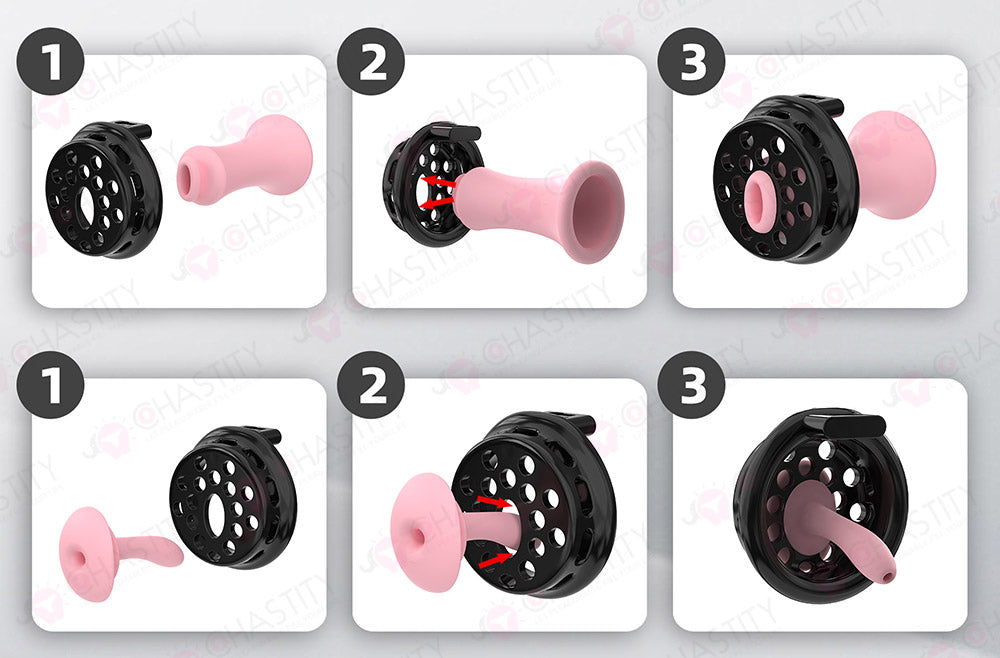 Installable Soft Nail Flat Chastity Cock Cage