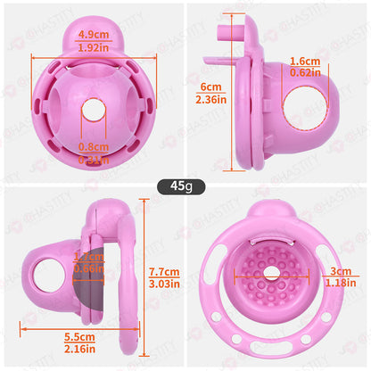 Internal Protrusion Massage Chastity Cage with Split Vibration
