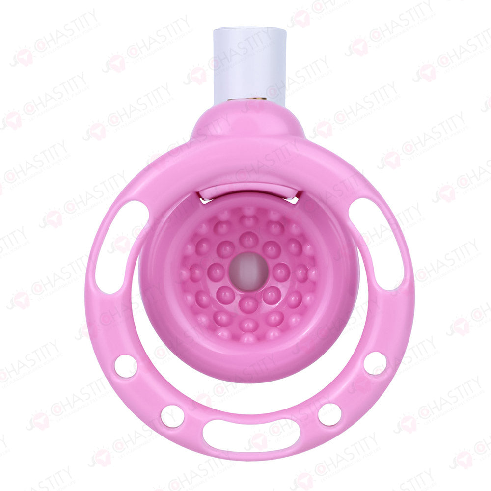 Internal Protrusion Massage Chastity Cage with Split Vibration