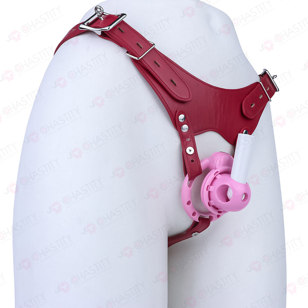 Internal Protrusion Massage Chastity Cage with Split Vibration