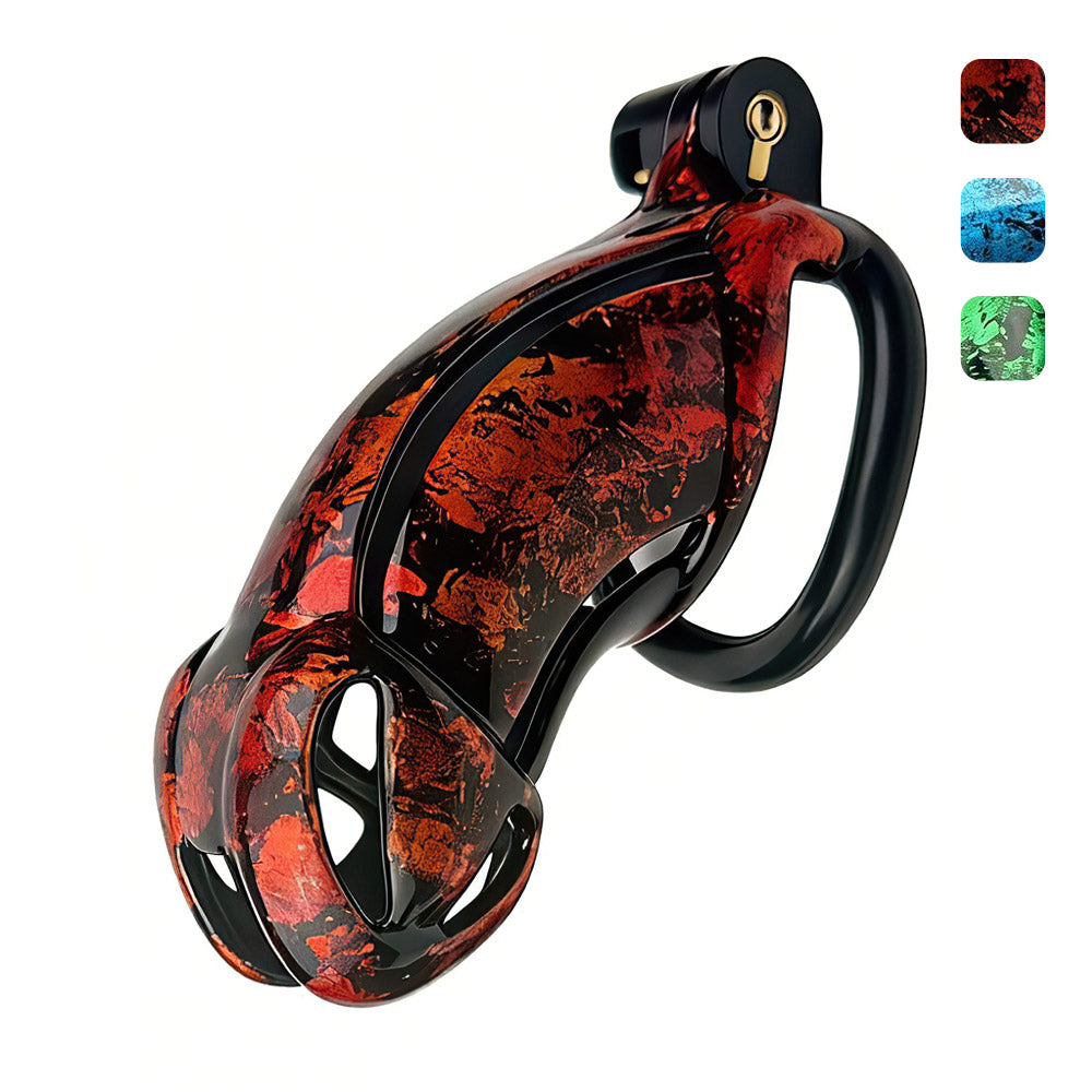 Iridescent Viper Mens Cock Cage Chastity