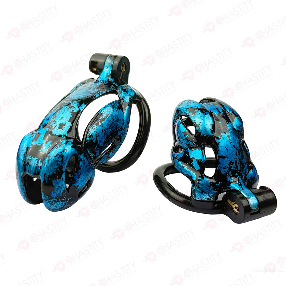 Iridescent Viper Mens Cock Cage Chastity