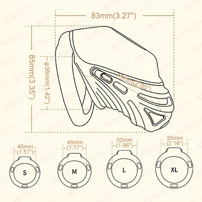 LOCKINK Estim Eel APP Long Distance Chastity Cage