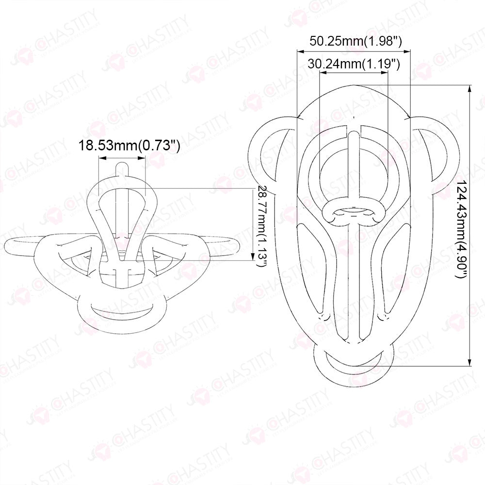 Large Space Self-Pleasure 3D Printed Fufu Clip