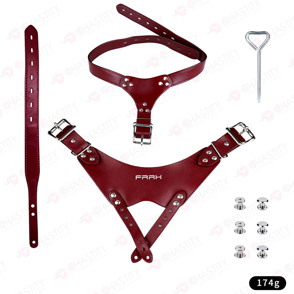 Leather Chastity Strap (Auxiliary Belt)