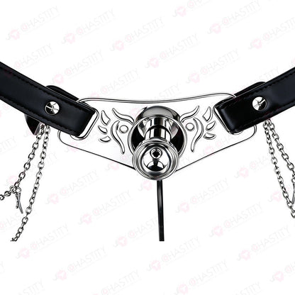 Leather & Metal Inverted Contract Chastity Pants