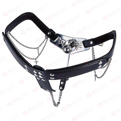 Leather & Metal Inverted Contract Chastity Pants