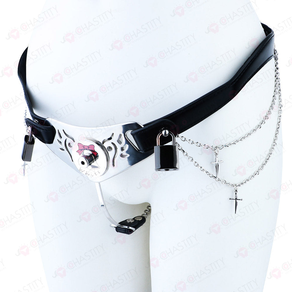 Leather & Metal Inverted Contract Chastity Pants