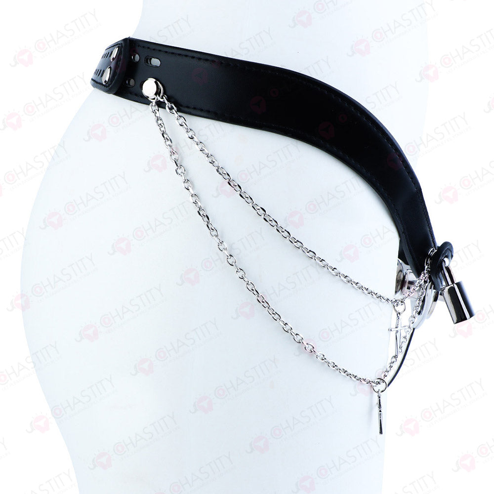 Leather & Metal Inverted Contract Chastity Pants